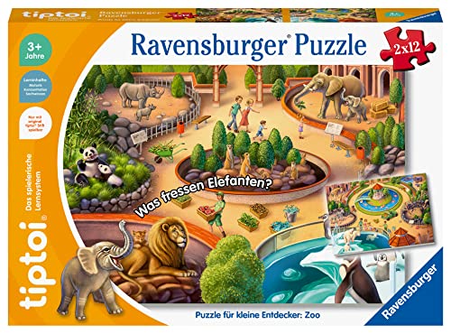 Ravensburger tiptoi Puzzle 00138 Puzzle für kleine Entdecker: Zoo, Kinderpuzzle ab 3 Jahren, für 1 Spieler von Ravensburger