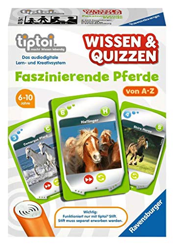 Ravensburger tiptoi 00754 - Wissen & Quizzen „Faszinierende Pferde“ / Spiel von Ravensburger ab 6 Jahren/Faszinierendes Wissen über Pferde von A bis Z von Ravensburger