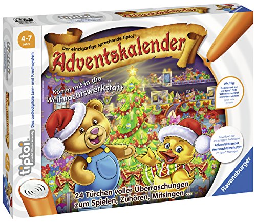 Ravensburger tiptoi 00840 tiptoi Adventskalender 2018-Komm mit in die Weihnachtswerkstatt, bunt von Ravensburger