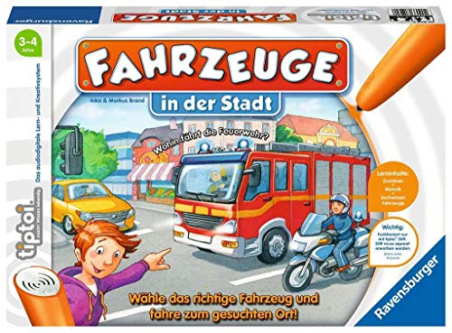 Ravensburger tiptoi 00848 - „Fahrzeuge in der Stadt“ / Spiel ab 3 Jahren/Wähle das richtige Fahrzeug und fahre zum gesuchten Ort! von Ravensburger