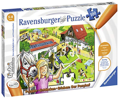 Ravensburger tiptoi 00518 - Puzzle: Ponyhof, 100 Teile von Ravensburger