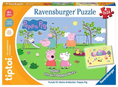 Ravensburger tiptoi Puzzle 00163 Puzzle für kleine Entdecker: Peppa Pig, Kinderpuzzle für Kinder ab 4 Jahren, für 1 Spieler von Ravensburger