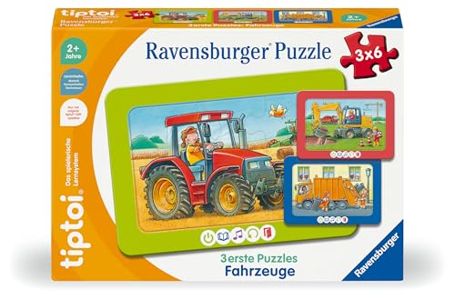 Ravensburger tiptoi Puzzle 00227-3 erste Puzzles: Fahrzeuge, niedliche Rahmenpuzzles - Kinderpuzzle ab 2 Jahren von Ravensburger