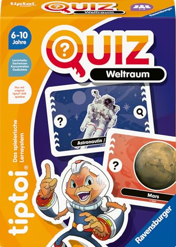 Ravensburger tiptoi Quiz 00223 - Weltraum - Quizspiel für Kinder ab 6 Jahren, Lernspiel für 1-4 Spieler von Ravensburger