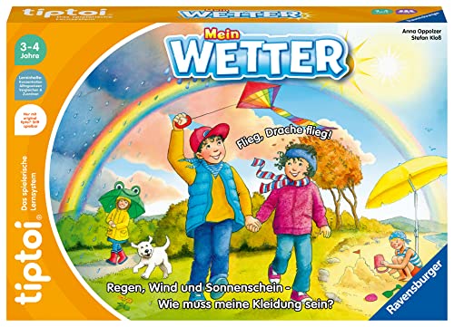 Ravensburger tiptoi Spiel 00118 Mein Wetter Lernspiel ab 3 Jahren für 1-4 Spieler von Ravensburger