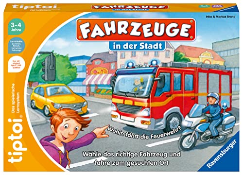 Ravensburger tiptoi Spiel 00127 Fahrzeuge in der Stadt - Lernspiel ab 3 Jahren, lehrreiches Zuordnungsspiel für Jungen und Mädchen, für 1-4 Spieler von Ravensburger