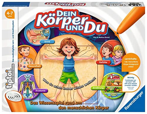 Ravensburger tiptoi Spiel_00560_Dein Körper und Du_Lernspiel ab 4 Jahren für 1-4 Spieler, das Wissensspiel rund um den menschlichen Körper von Ravensburger