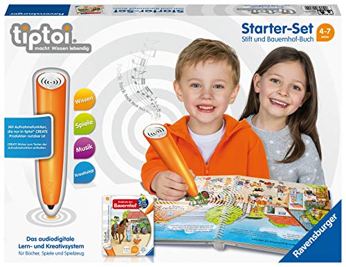 Ravensburger tiptoi Starter-Set 00804: Stift und Bauernhof-Buch - Lernsystem für Kinder ab 4 Jahren von Ravensburger