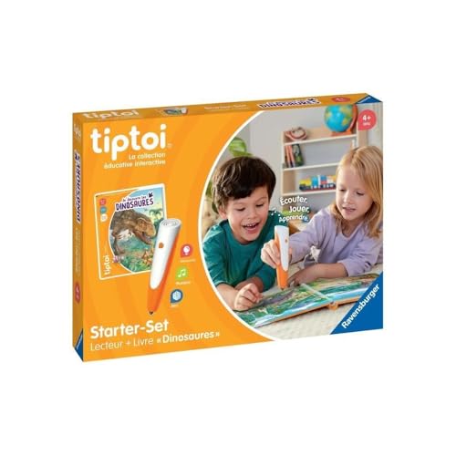 Ravensburger - tiptoi® – Starter-Set – Leser + Buch Ich entdecke die Dinosaurier – elektronisches Lernspiel, ohne Bildschirm – ab 4 Jahren – französische Version – 00175 von Ravensburger