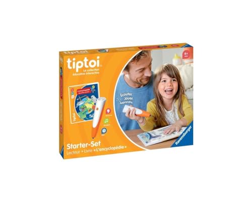 Ravensburger - tiptoi – Starter Set – Leser + Buch Die Enzyklopädie der neugierigen P'tits curieux – elektronisches Lernspiel, ohne Display – ab 4 Jahren – französische Version – 00176 von Ravensburger