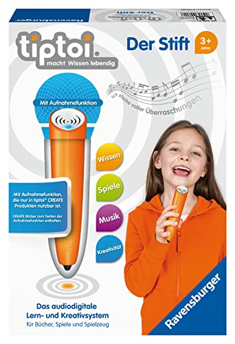 Ravensburger tiptoi Stift 00801 - Das audiodigitale Lern- und Kreativsystem, Lernspielzeug für Kinder ab 3 Jahren - Der Stift mit Aufnahmefunktion von Ravensburger