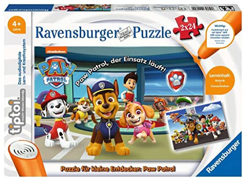 Ravensburger tptoi 00069 – Puzzle für kleine Entdecker: Paw Patrol - 2x24 Teile Puzzle – für 1 Spieler ab 4 Jahren Ravensburger tptoi 00069 – Puzzle für kleine Entdecker: Paw Patrol - 2x24 Teile Puzzle – für 1 Spieler ab 4 Jahren von Ravensburger