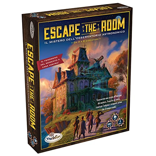 ThinkFun - Escape The Room, das Geheimnis des Astronomischen Observatoriums, Brettspiele für die ganze Familie, 3-8 Spieler, Geschenkidee für Erwachsene und Jungen ab 13 Jahren, italienische Ausgabe von ThinkFun