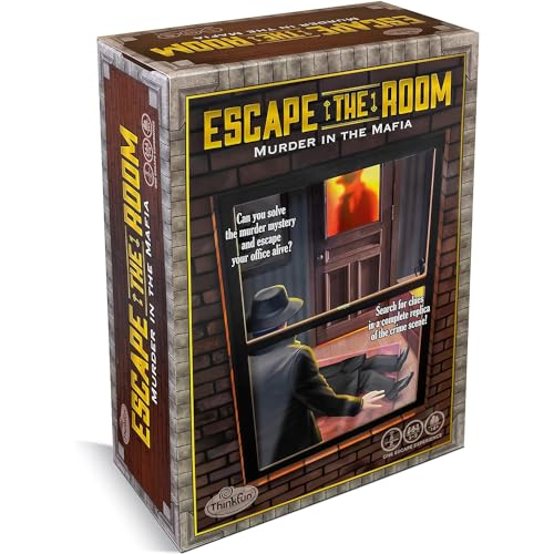 ThinkFun Escape The Room Mafia Mord, Logik-Spiel für Erwachsene, 13 Spieler, ab 14 Jahren von ThinkFun