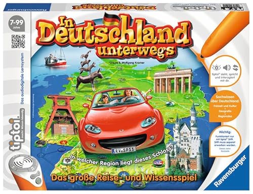 tiptoi® In Deutschland unterwegs: Die interaktive Audio-Tour durch Deutschland für 1-6 Spieler ab 7 Jahren von Ravensburger