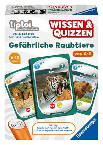 tiptoi® Wissen & Quizzen: Gefährliche Raubtiere von Ravensburger