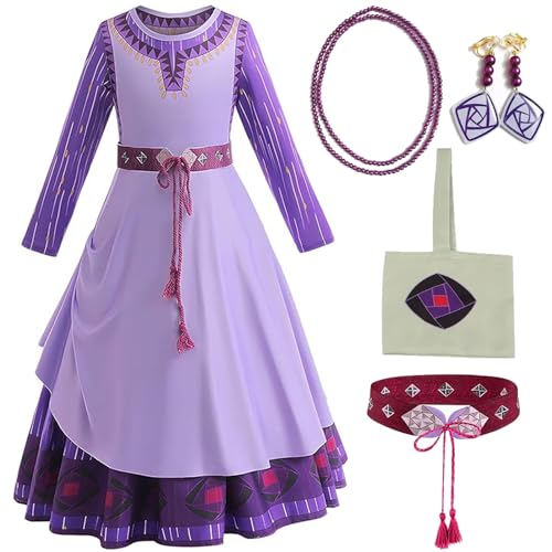 Raveparty Kostüm Mädchen, Violett Prinzessin Kostüm Mädchen, Violett Kleid Mädchen, Prinzessin Kostüm Kinder, Party Kostüm Karneval Party Outfits von Raveparty