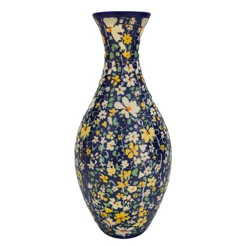 3D Puzzle Vase, 3D Kunst Puzzle Vase, 3D Blumenvase Puzzle 160 Teile, Neuartige Blumenvase aus Gebogenen Puzzleteilen für Blumenarrangements und Heimdekoration, Kreative Puzzle (Blume 01) von RawWeFactic