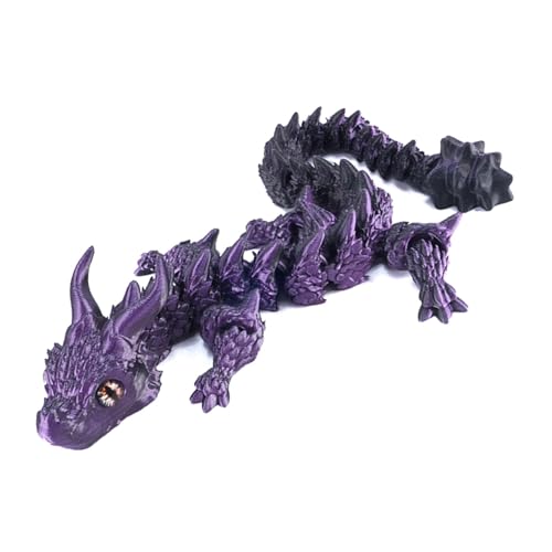 3D-gedruckter Drache – -Drachen-Desktop-Modell, Büro-Tischdekoration, Drachenmodell, -Desktop-Dekoration, Gelenke, Simulationsdrache, flexible Gelenke für Tisch-Autozubehör von Raxove