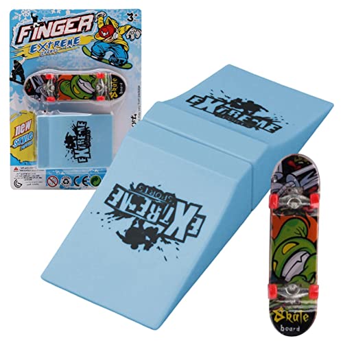 Finger Skate Boarding, rutschfeste Finger-Koordinationstastatur, Fingerboards für Rampen-Set und Finger Skate Boarding, rutschfeste Finger-Koordinationstastatur, Fingerboards für Rampen-Set und von Raxove