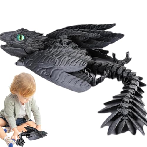 Flexibler Drache, bedruckter Drache, beweglicher Drache mit Federdetails, sensorisches Spielzeug und Anti-Stress-Spielzeug, bewegliches Tiermodell, Sammelfigur zur Dekoration Flexibler Drache, bedruckter Drache, beweglicher Drache mit Federdetails, sensorisches Spielzeug und Anti-Stress-Spielzeug, bewegliches Tiermodell, Sammelfigur zur Dekoration von Raxove