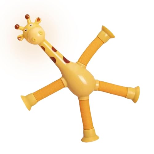 Giraffen-Röhrenspielzeug – Giraffen-Teleskopspielzeug | 4 Stück Teleskop-Saugnapf-Giraffe-Spielzeug, Saugnapf-Röhren-Spielzeug Für Kinder, Teleskop-Saugnapf-Röhren-Spielzeug, Lustiges Giraffen-Geschen von Raxove