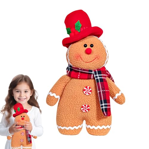 Mädchen und , gefüllt mit , -Plüschtier – niedliches Weihnachts-Plüschtier, Gingerbread Gingy, gefüllte Plüschtiere verwenden Hüte, Weihnachtsdekoration Mädchen und , gefüllt mit , -Plüschtier – niedliches Weihnachts-Plüschtier, Gingerbread Gingy, gefüllte Plüschtiere verwenden Hüte, Weihnachtsdekoration von Raxove