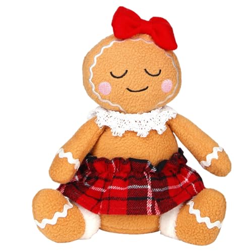 -Plüschtier, Weihnachtlicher Lebkuchenmann-Plüschtier, -Plüschpuppe, Weihnachtsdekoration, -Plüsch mit karierter Kleidung, Dekoration -Plüschtier, Weihnachtlicher Lebkuchenmann-Plüschtier, -Plüschpuppe, Weihnachtsdekoration, -Plüsch mit karierter Kleidung, Dekoration von Raxove