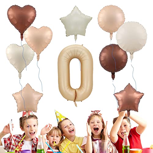 Raxove Folien-Karamellcreme-Ballons - 101,6 cm Karamellcreme-Zubehör - Zahlenballon liefert Babyparty für Thema, Cartoon, Kinder, Baby, Erwachsene von Raxove