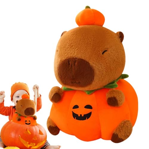 Raxove Gefülltes Capybara,Gefülltes Capybara-Plüschtier,Halloween-Plüschtier Capybara mit -Plüschtier - Weiches und entzückendes süßes Stofftier, Halloween-Capybara-Plüschpuppe für Wohnzimmer, von Raxove