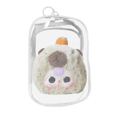 Raxove Goods Doll Case - 50g Transparent Pouch Goods Display Bag | Portable PU Clear Figure Display Bag Clear Doll Display Case Doll Display Storage Bag For Figures Storage Accessories von Raxove