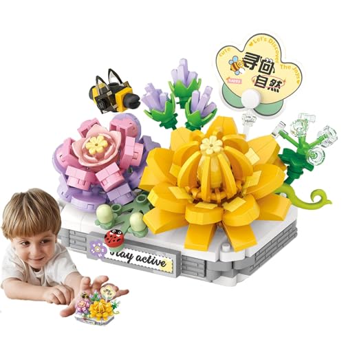 Raxove Mini-Baustein-Sets – Baustein-Sets, Partygeschenke | Kreative Spielzeugbausätze, Stadtstraßen-Blumentopf-Bausteine, städtisches Straßenbild, Pflanzer-Form-Bausteine, Spielzeug für Kinder von Raxove