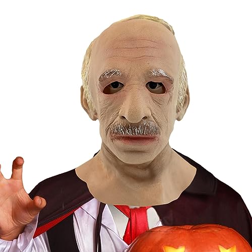 Raxove Old Person Face, Halloween Old Man Face for Adults Realistic, Novelty Old Man Deluxe Covers for Halloween Cosplay Props, Maskerade, Costume Accessories von Raxove