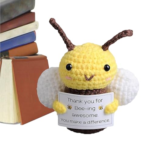 Plüschtier gehäkelte Biene, gehäkelte Biene - Fördert die dekorative eingelegte Puppe | unterstützende Schreibtischdekoration, lustiger Ständer für eingelegte Dekorationen für Kinder, Plüschtier gehäkelte Biene, gehäkelte Biene - Fördert die dekorative eingelegte Puppe | unterstützende Schreibtischdekoration, lustiger Ständer für eingelegte Dekorationen für Kinder, von Raxove