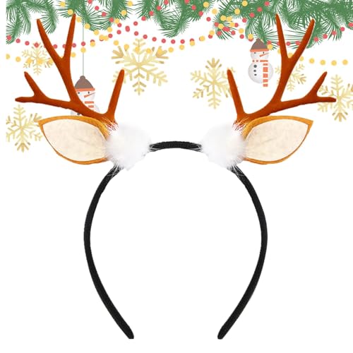 Raxove Weihnachtsgeweih-Stirnband – Weihnachtsgeweih-Stirnband | Geweih-Kostüm, Kopfbedeckung, Dekoration, Urlaubszubehör, Cosplay-Stirnband für Erwachsene und Kinder, dekoratives Zubehör von Raxove