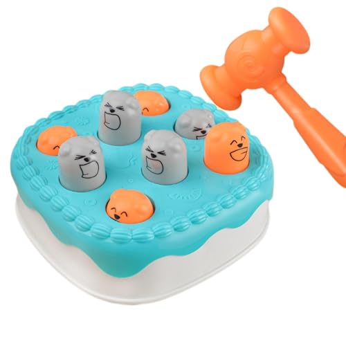 Whack Game, langlebiges Musikspielzeug zum Hämmern, 12 x 12 x 6 cm, interaktives Spielzeug mit Hammer in Kuchenform, Spielzeug für frühe Entwicklung für Kinder, Spielzeug aus Whack Game, langlebiges Musikspielzeug zum Hämmern, 12 x 12 x 6 cm, interaktives Spielzeug mit Hammer in Kuchenform, Spielzeug für frühe Entwicklung für Kinder, Spielzeug aus von Raxove