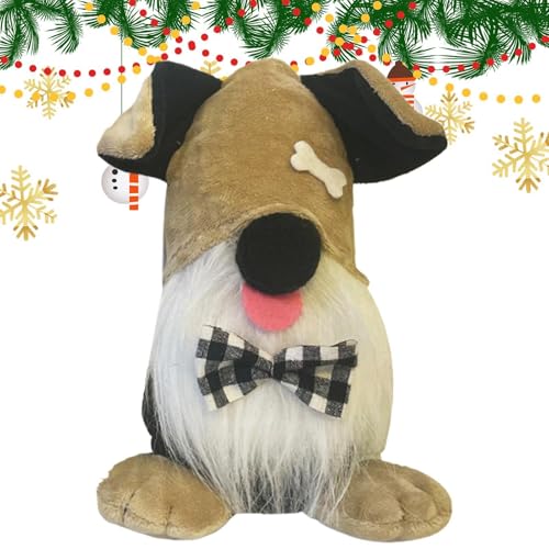 Weihnachtszwerg Gesichtslose Puppe – Zwergwelpenpuppe Zwergfigur | Hundezwerg Schwedische Tomte Schreibtischdekoration, Sammler-Hundefiguren, Skandinavischer Hundezwerg, Cartoon-Puppen-Sammelfiguren von Raxove