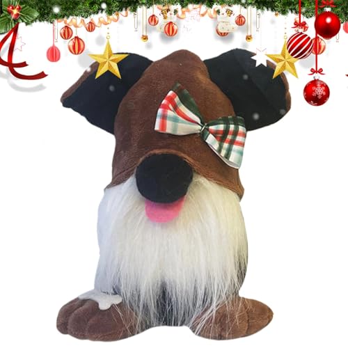 Weihnachtszwerg Gesichtslose Puppe – Zwergwelpenpuppe Zwergfigur | Hundezwerg Schwedische Tomte Schreibtischdekoration, Sammler-Hundefiguren, Skandinavischer Hundezwerg, Cartoon-Puppen-Sammelfiguren von Raxove