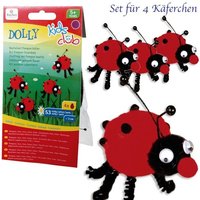 Bastelset Pompon Käfer DOLLY, tolles Set für 4 Marienkäfer, je 3cm von Rayher Hobby GmbH