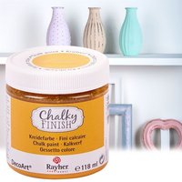 Chalky Finish Kreidefarbe Mirabelle, samtartige Optik, 118ml, vielseitig einsetzbar von Rayher Hobby GmbH