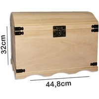 Große Holztruhe +Beschläge 44×28cm von Rayher Hobby GmbH