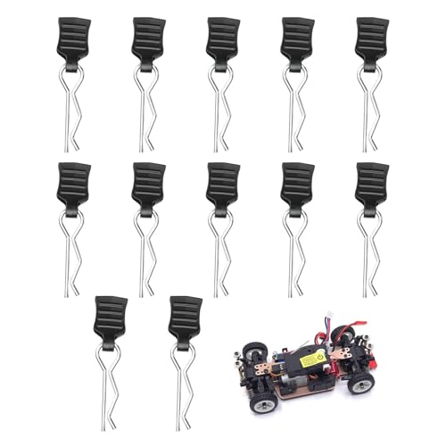 12 Stücke Klammern für Ferngesteuertes Auto, RC Karosserie Clips M001- für 16209/16210 1/10 1/12 1/16 Fernbedienung Auto Shell Modell Ersatz Ersatzteil, RC Auto Zubehör für Auto Modellspielzeug von Raykce