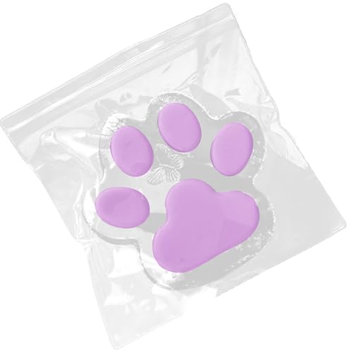 Cat Paw Squeeze Toy - 14CM Katzenpfote Quetschspielzeug Für Kinder,Cat Squishy Quetschspielzeug,Katzenpfoten,Cat Paw Anti Stress Ball,Katzenpfoten Squeeze Toy,Elastisches Quetschspielzeug, Purple von Raypontia