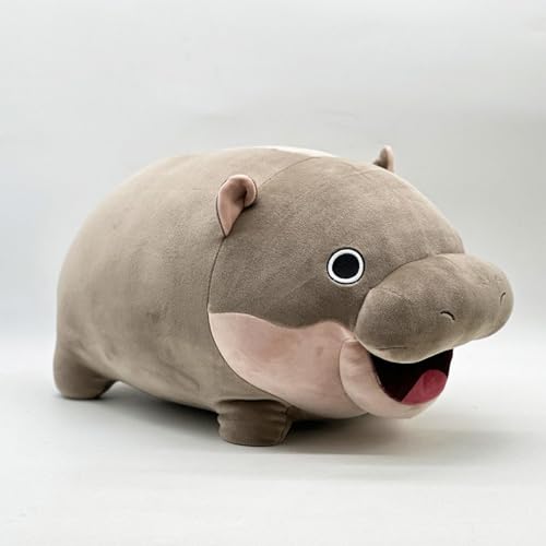 Raypontia Hippo Plush - 22CM Hippo Stofftier, Stofftiere Hippo Grau, Hippo Kuscheltier, Niedlich Stofftier Plüschtier, Hippo-Puppenkissen Für Sofa, Bett, Zimmer, Auto von Raypontia