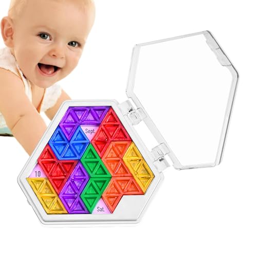 Raypontia Kinder blockiert Puzzle-Spielzeug, Sechseck-Puzzle für Kinder | Wabenförmige Musterblöcke, sechseckiges Puzzle - Geometrisches Tangram-Puzzle, Denksport-Spielzeug für Kinder für von Raypontia