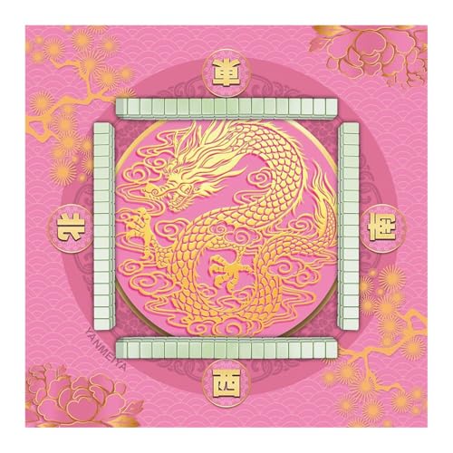 Raypontia Mahjong-Matte, Spielmatte für Tisch - 27x27-Zoll-Spielkartenmatte mit Geräuschreduzierung - Brettspiel-Tischmatte, Würfelspiel-Tischdecke, Mahjong-Zubehör für Mahjong-Legespiel von Raypontia