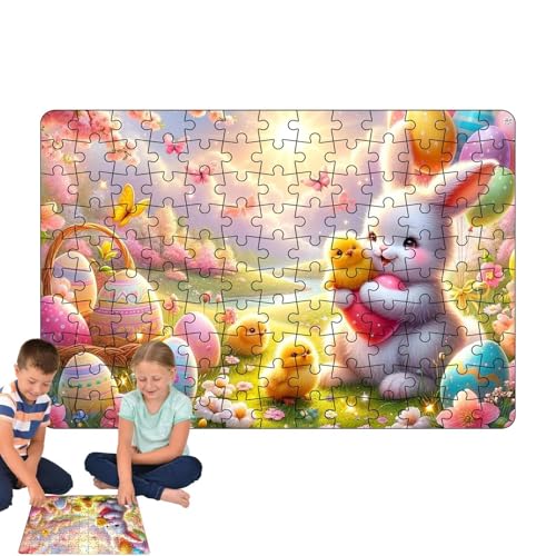 Raypontia Puzzle,hasenpuzzle - Lustiges Eier-Kunstpuzzle - Kreative Hasen-Eier, Kunstpuzzle für Heimdekoration, Lernspielzeug von Raypontia