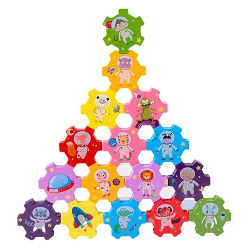 Raypontia Stacking Blocks Balance,Stacking Blocks Balance-Spiel,Bausteine ​​Puzzle Spielzeug Team Tower Spiele - Lernspielzeug für den Gleichgewichtsaufbau für Kinder zum Kindertag und Geburtstag von Raypontia