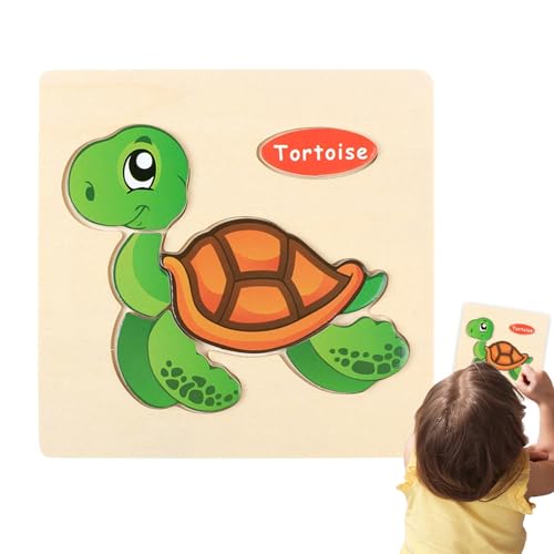 Raypontia Tierische Holzpuzzles,Tierpuzzles für Kinder - Buntes, schönes Tierpuzzle aus Holz,Puzzlespiele, pädagogischer Spaß, frühe Entwicklung für und Mädchen im Vorschulalter von Raypontia