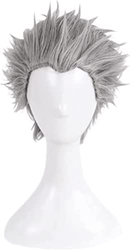 Anime Devil May Cry 5 Cosplay Perücke, Vergil Silber Grau Kurzhaar rolle Halloween Party Perücken mütze Anime Devil May Cry 5 Cosplay Perücke, Vergil Silber Grau Kurzhaar rolle Halloween Party Perücken mütze von Rcrllya